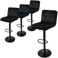 ML-Design Barhocker Schwarz, Metall, 50x112x45 cm, Esszimmer, Barmöbel, Barhocker