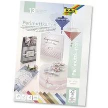 Magni Perlmuttkarton Bastelkarton 13 Blatt 250 g/qm 25 x 35 cm mehrfarbig