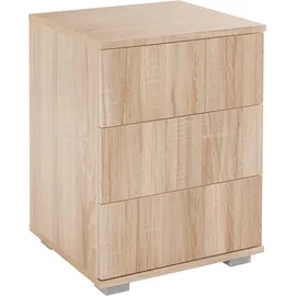 Priess Nachtkommode PRIESS, beige (struktureichefarben hell), B:41cm H:54cm T:38cm, Sideboards, mit LED-Beleuchtung und Push-to-open
