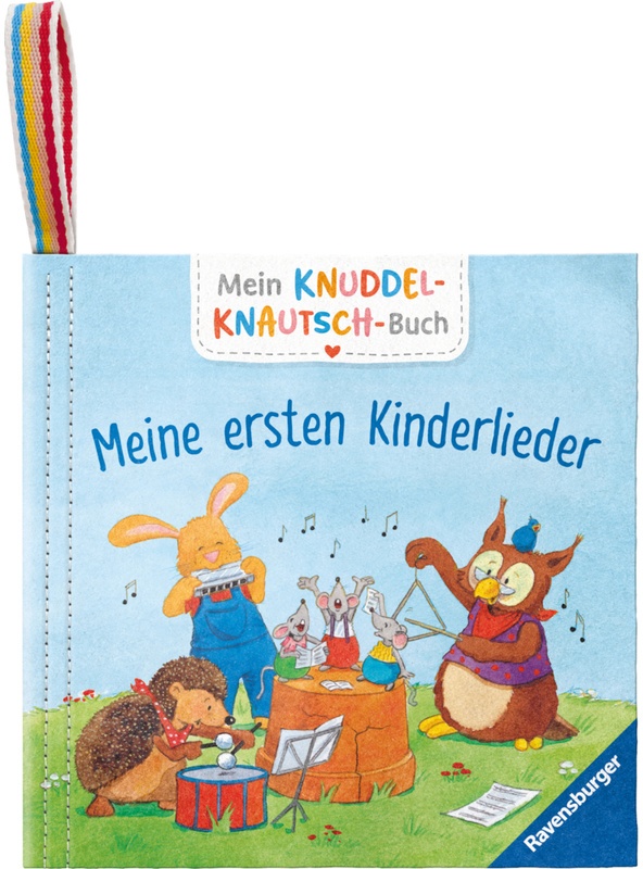 Mein Knuddel-Knautsch-Buch: Meine Ersten Kinderlieder; Weiches Stoffbuch, Waschbares Badebuch, Babyspielzeug Ab 6 Monate, Gebunden