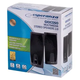 Perfect Choice Esperanza EP110, 2-Wege, Kabelgebunden, 6 W, Schwarz