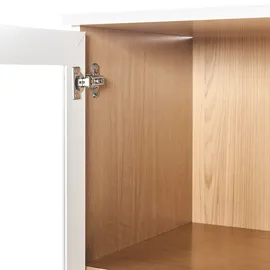 Beliani Vitrine TINGLEDALE 40 x 38 x 150 cm Weiß/Braun