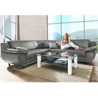 TRENDMANUFAKTUR Eckcouch Kunstleder 3-Sitzer Beige