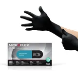Ansell Microflex 93-732, Vielseitige Nitrilhandschuhe, Einweghandschuhe für präzise Handhabung, Arbeitshandschuhe für mechanische Aufgaben, Latexfrei, Puderfreie Einmalhandschuhe, 100 Stück, Gr. 2XL