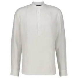 Marc O'Polo Regular Fit Leinenhemd mit Stehkragen, Weiss, S