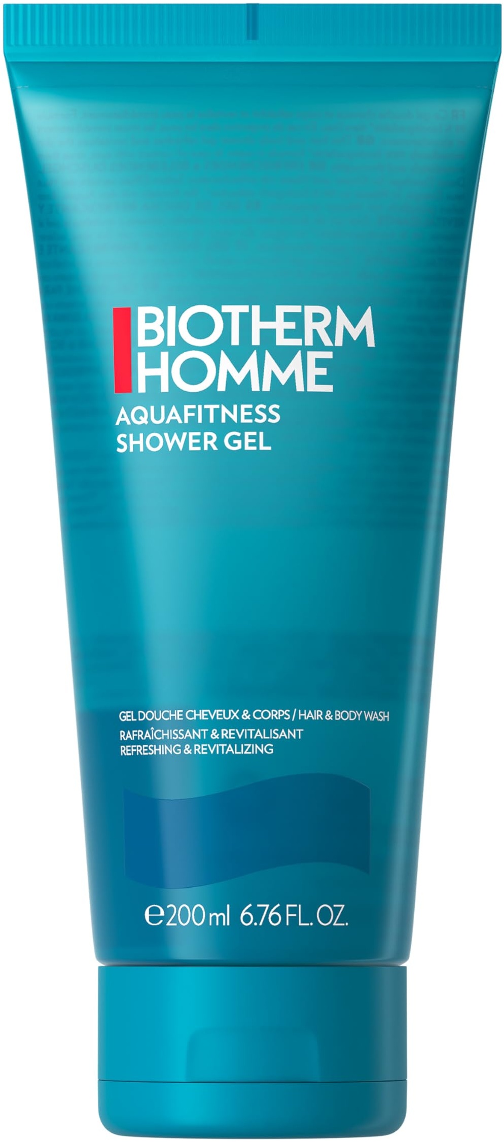 BIOTHERM Homme Aqua Fitness Shower Gel, belebendes Duschgel für Männer, mit Meeresduft, für ein erfrischtes Hautgefühl, Körper & Haare, 200 ml