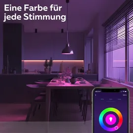 Calex Smart LED Deckenleuchte Halo, 30 cm, RGB-Farben & kalt- bis warmweiß Licht, dimmbar, WLAN App- & Sprachsteuerung, Weiß
