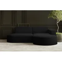 kaiser möbel Ecksofa, Sofa L form, Couch L form MODENA STUDIO stoff Verita Anthrazit Rechts - Schwarz