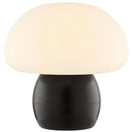Lightbox LED Akku-Pilzlampe, 22cm, Wireless Charging, dimmbar, schwarz - Schwarz