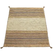 Paco Home Designer Teppich Webteppich Kelim Handgewebt 100% Baumwolle Modern Gemustert beige, cm