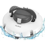 Redkey S100 Kabelloser Poolroboter für 100 m2, automatischer Poolsauger hält 130 Minuten mit starker Saugkraft, 180μm für oberirdischen/flache...