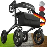 eloneo Outdoor Rollator mit Luftbereifung schwarz