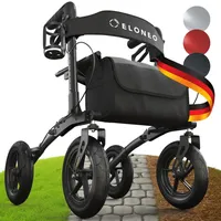 eloneo Outdoor Rollator mit Luftbereifung schwarz