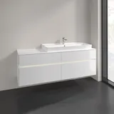 Villeroy & Boch Waschbeckenunterschrank Collaro 4 Auszüge 160 x 54,8 x 50 cm Glossy White