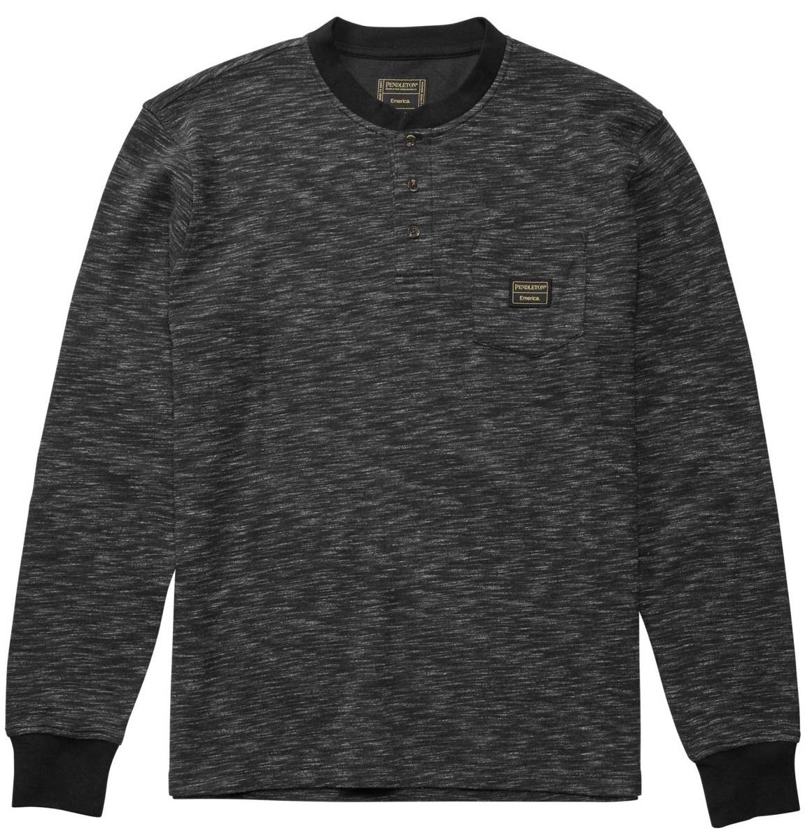 EMERICA Longsleeve PENDLETON Henley black