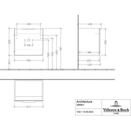 Villeroy & Boch Waschtischunterschrank 1 Tür 55 x 52 x 43,8 cm Grau