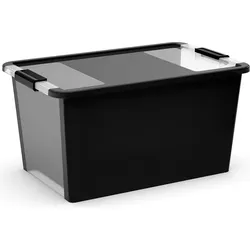 PROREGAL Mehrzweck Aufbewahrungsbehälter STORAGE mit Deckel, HxBxT 28x55x35cm, 40 Liter, Schwarz, Behälter, Box, Aufbewahrungsbehälter
