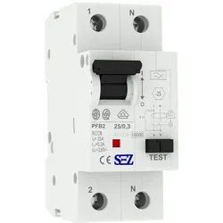 SEZ Fi-Schalter 25A 300mA 2p 10kA 0090663 FI-Schutzschalter 5272