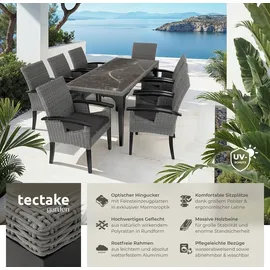 Tectake Foggia Set 8-tlg. Grau