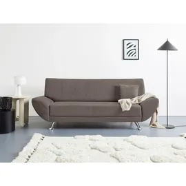 Home Affaire 3-Sitzer HOME AFFAIRE "Saltare elegant & komfortabel, toller Designfuß, bequem, Breite 205cm", grau (anthrazit), B:205cm H:78cm T:82cm, 100% Polyester, Sofas