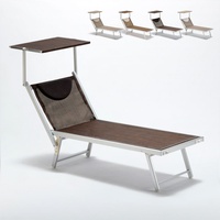Liegestuhl Strandliege Sonnenliege aus Aluminium Santorini Limited Edition