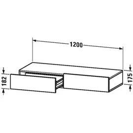 Duravit Schubkastenablage 8271 DS827107979 120 x 15 cm