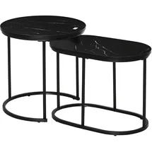 Homcom Couchtisch Schwarz MDF 50 x 50,5 x 50 cm