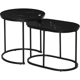 Homcom Couchtisch Schwarz MDF 50 x 50,5 x 50 cm