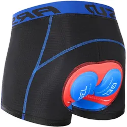 Herren Fahrrad-Unterwäsche, leichte, atmungsaktive 5D-gepolsterte MTB-Fahrrad-Shorts XXL blau/rot