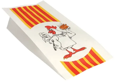 Papstar 1000 Stück Hähnchenbeutel, Papier mit HDPE-Einlage, 28 x 13 x 8 cm,  Grillhähnchen