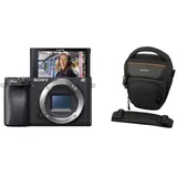 Sony Alpha 6400 | APS-C Spiegellose Kamera (Schneller 0,02s Autofokus 24,2 Megapixel, neigbares Display für Vlogging) + Tasche LCS-AMB