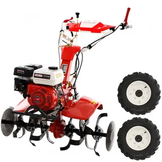 GeoTech PGT 900 Gartenfräse mit Benzinmotor 7 PS mit pneumatischen Räder