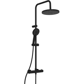 Schütte Adria Überkopf-Brauseset mit Thermostat Schwarz Matt 27271000