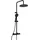 Schütte Adria Überkopf-Brauseset mit Thermostat Schwarz Matt 27271000