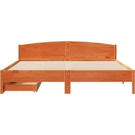 vidaXL Massivholzbett 180 x 200 cm Braun
