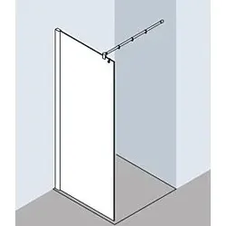 Kermi Pasa XP Seitenwand PXTWG10020VAK 100x200cm, silber hochglanz, ESG klar, mit 45Grad Stabilisierung