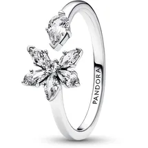 Pandora Timeless Funkelndes Herbarium Cluster Offener Ring aus Sterling Silber mit Cubic Zirkonia Timeless Collection, Größe 56,