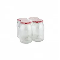 Testrut Einmachglas Karo 4tlg. Glas Transparent Klar 720 ml