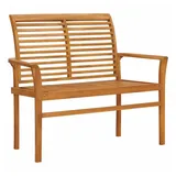 vidaXL Gartenbank Massivholz Teak 112 cm