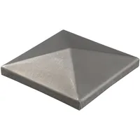 Alberts 866983 Pfostenkappe für Vierkantmetallpfosten | zum Anschweißen | Stahl | 150 x 150 mm | 2er Set