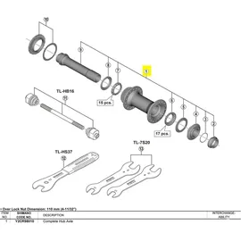 Shimano Fahrradnabe HB-MT400-B