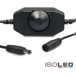 ISOLED LED Dreh-Controller (Dimmer), 2A, max. 48W, Rundstecker Anschluss, Schwarz ISO-111634