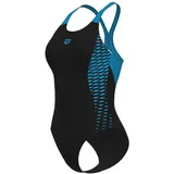 Arena Badeanzug Damen Schwarz/Türkis 36