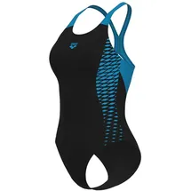 Arena Badeanzug Damen Schwarz/Türkis 36