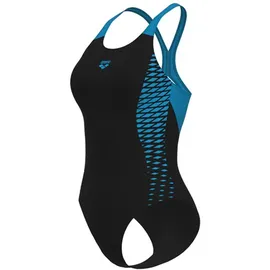 Arena Badeanzug Damen Schwarz/Türkis 36