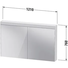 Duravit Universal 121 cm Licht & Spiegel weiß