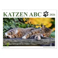 Calvendo Katzen ABC (Wandkalender 2026 DIN A2 quer), CALVENDO