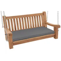 CLP Schaukelbank wetterfest Joyce mit Sitzkissen, robust massiv Teakholz,