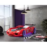 JVmoebel Spielbett Rotes Rennwagenbett 90 x 200 cm Kunststoff rot