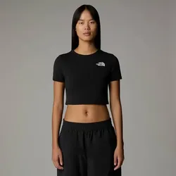 THE NORTH FACE Damen Shirt W CROP S/S TEE, TNF BLACK, S